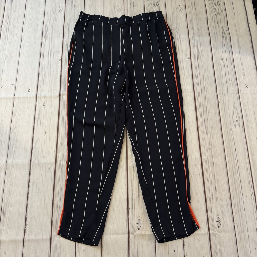 Ett:wa Anthropologie Womens Pants Blue Red White Size Small Striped Inseam 26"